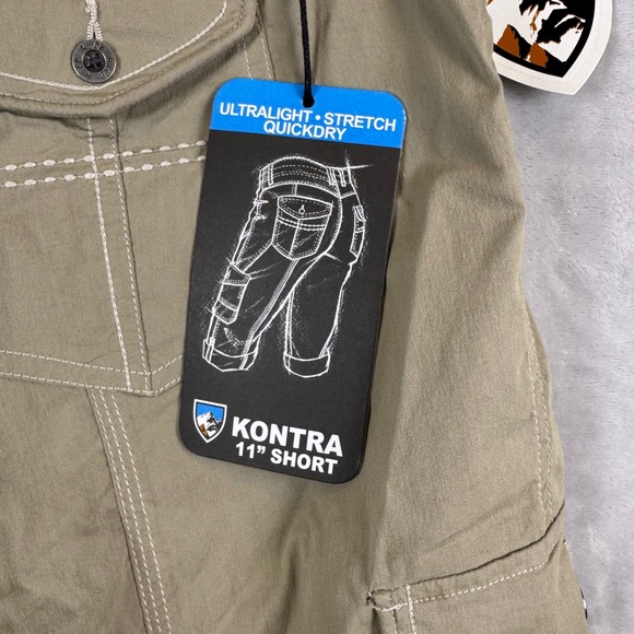 KUHL Women's Khaki Kontra 11" Shorts Size 14 Ultralight Stretch NWT - Picture 10 of 12
